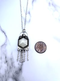 Image 3 of Handmade Sterling Silver White Moonstone Pendant 