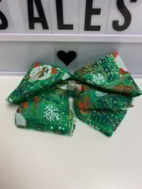 Image 1 of Jumbo green Christmas Bow 