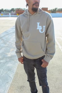 Image 3 of Beige "LU" Hoodie 
