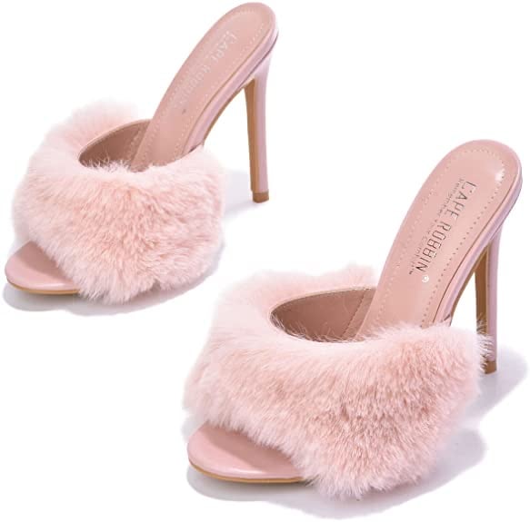 Image of Pryer Mauve Fur Mules