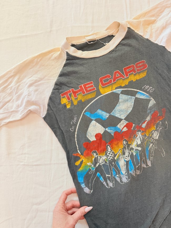 '80 CARS raglan concert t shirt tee