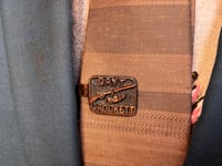Image 12 of 1950’s  square bottom tie & davy crockett clip  