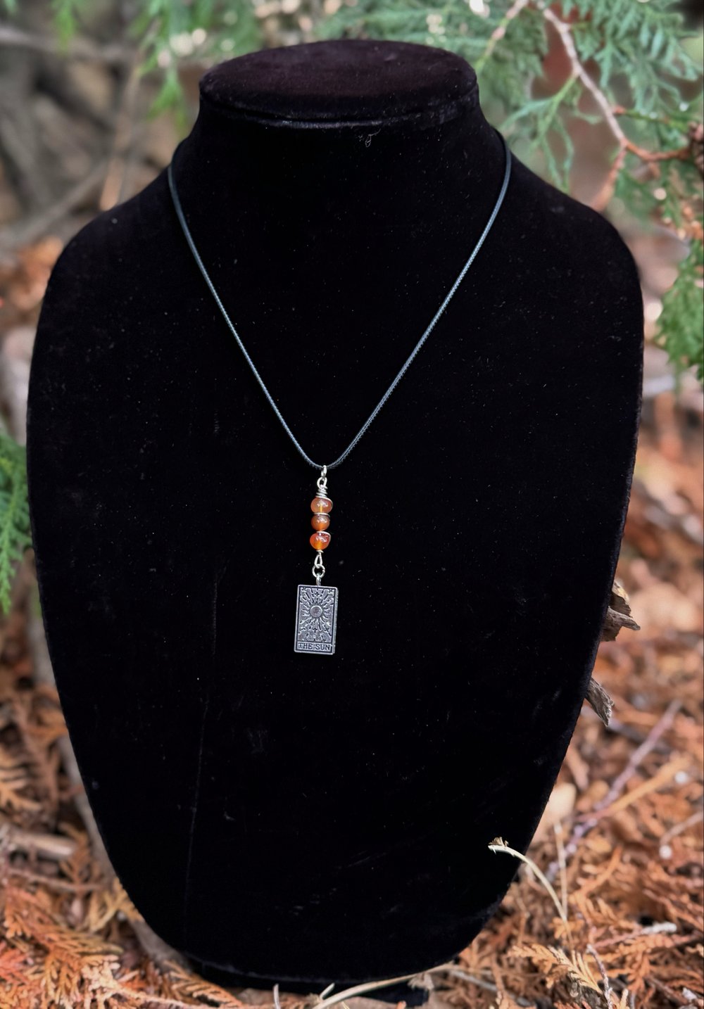 Image of "the Sun" Tarot Necklace w/ Carnelian