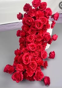 Image 3 of Red Flower runners 110 cm long for rent only 