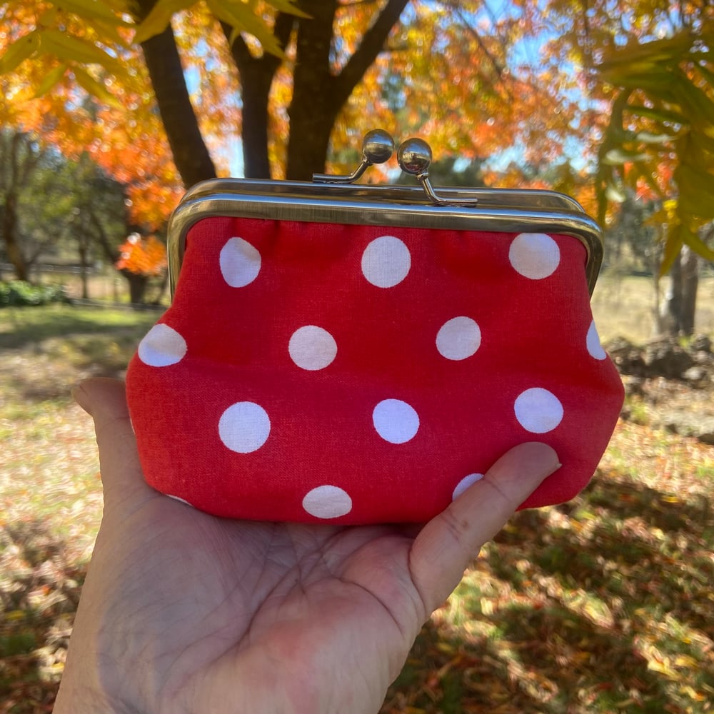 Image of Peck Clutch - Polka Dot