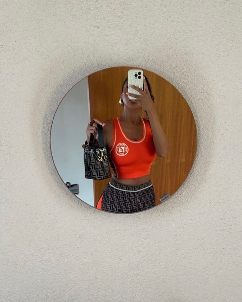 Image of FENDI MON TRESOR BROWN LEATHER BUCKET BAG 