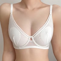 Image 2 of Sexy Sheer Mesh Bra for Women Full-Bust Minimizer Plus Size Adjustable Soft Underwire Lift Anti-Sagg