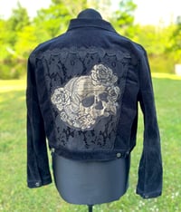 Image 3 of XL Black Denim Skull Jacket