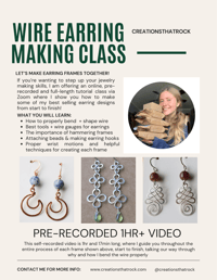 Image 1 of Pre-Recorded Frame Earring Making Class