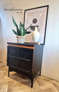 Image 8 of Pair of Nathan Bedside Tables / Cabinets in Black