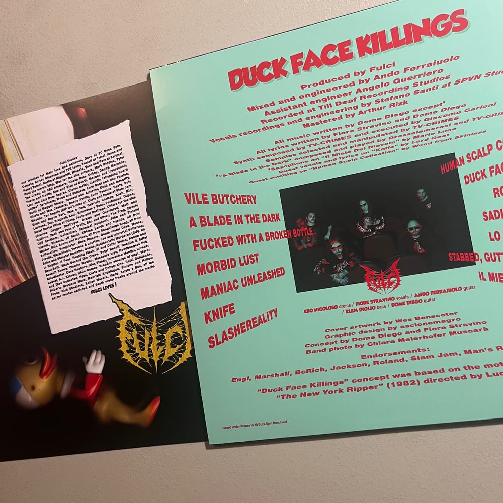 FULCI - "Duck Face Killings" 12" vinyl LP