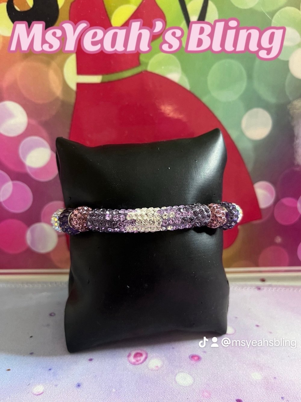 Image of Apple Green, army green, purple fantasy and tiffany’s teal bracelets