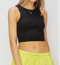 Image 3 of Ribbed Crop Tank Top 