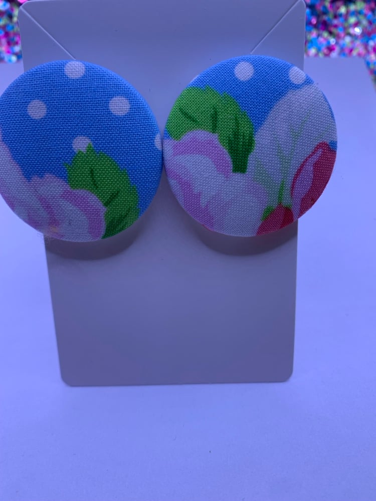 Image of Poka Dot Button Earrings 