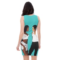 Image 4 of Icons All-Over Print Dress - Turquoise 