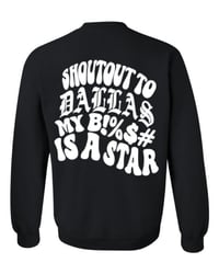 Image 2 of DALLAS STAR CREWNECK (BLK/WHT)