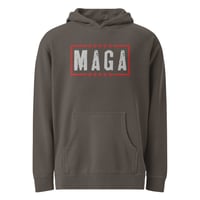 Image 1 of MAGA Embroidered - Unisex pigment-dyed hoodie from PatriotsCo.com
