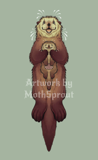 Image 5 of Sea Otters Acrylic Keychain (Double Sided)