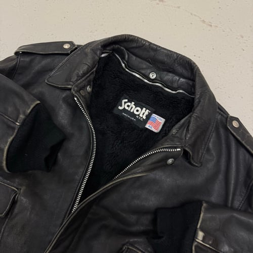 Image of 1990s Schott Leather Jacket, Size Large