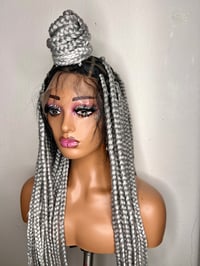 Image 1 of  Box Braid Wig Knotless Wig, Full Lace Braided Wig 