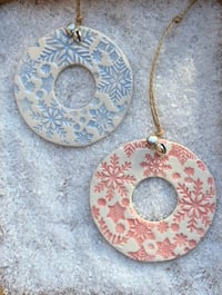 Image 6 of Handmade Snowflake Wreath.