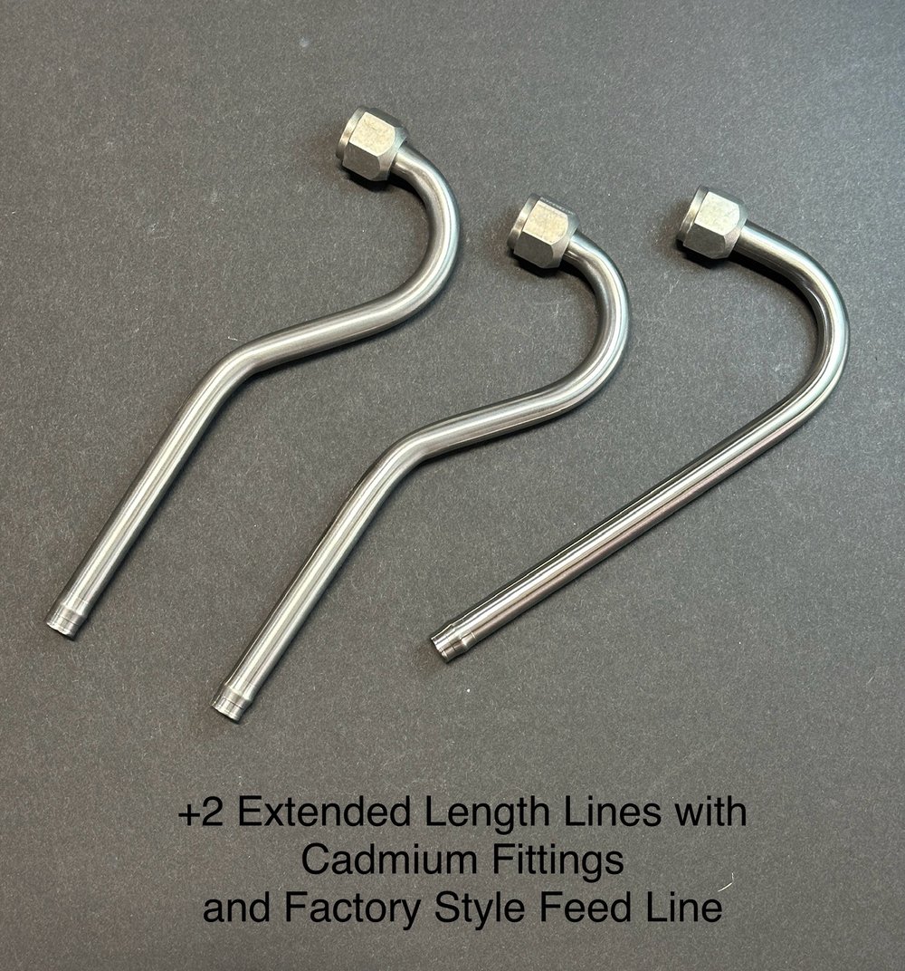 Low Profile Oil Lines - +2" Extended Length