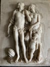 High relief marble plaque