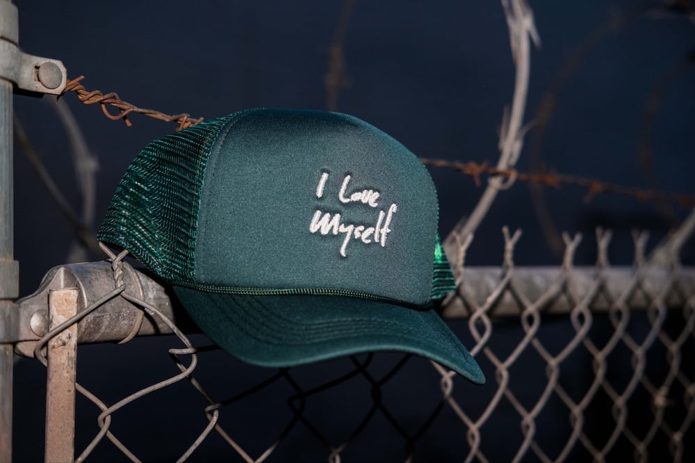 Image of Forest Green ILoveMyself Trucker Hat