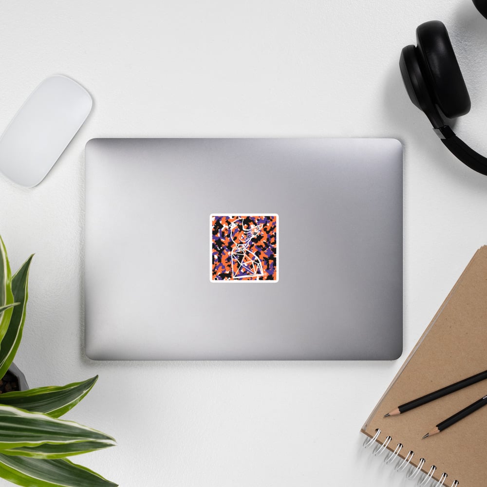 Image of Classic Logo Orange Dream Camo Stickers