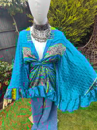 Image 9 of Amara Wrap dress - Turquoise yellow