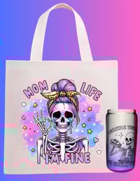 Image 1 of Mom Life Reusable Tote and Cup Set