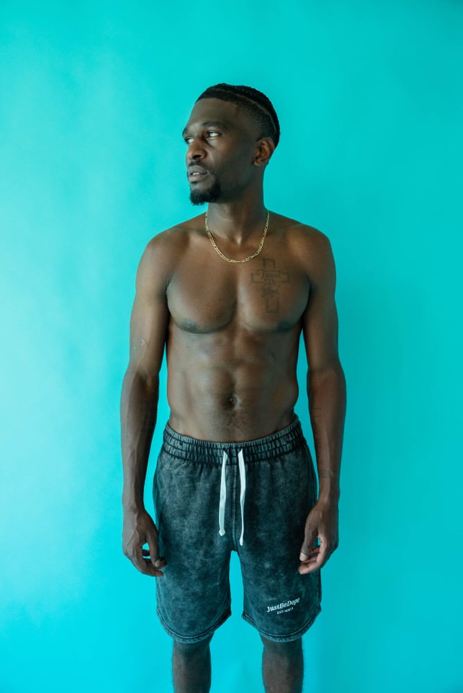 Image of JustBeDope acid wash shorts
