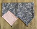 Reversible Navy With White Floral Neck Scarves
