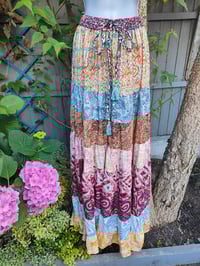 Image 2 of Patchwork trousers / Culottes- mint Tassle