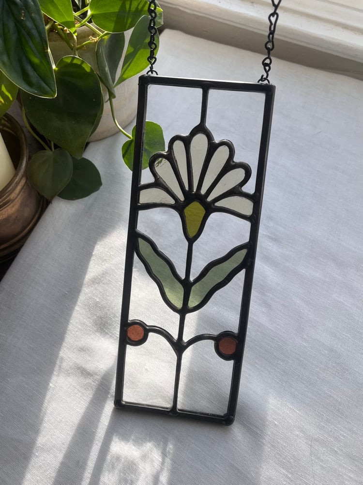 Image of Small folk flower - clear waterglass