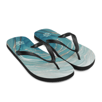 Image 1 of Marble Flip-Flops - turquoise