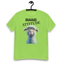 Image 7 of Unisex classic tee, Baaaad Attitude T-Shirt | Funny Sheep Sarcastic Humor Graphic Tee