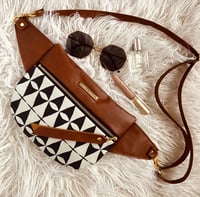 Image 1 of Beige & black crossbody