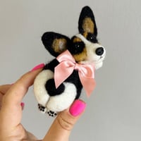 Image 2 of Corgi Puppy Tricolor Brooch / Pin