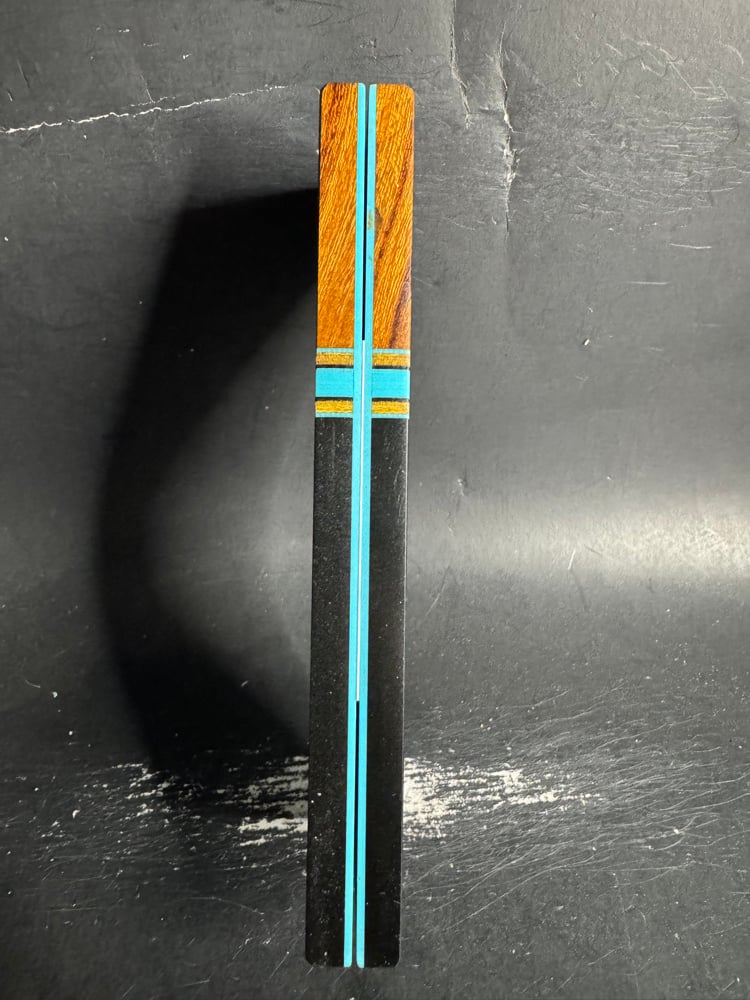 Image of Desert Ironwood & Black Micarta Segmented Knife Scales