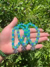 Image 2 of Blue, Green Heart & Crown Bracelets 