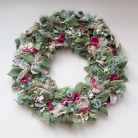 Image 2 of Embroidered Rose Wreath 