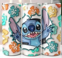 Stitch blue / orange 20oz tumbler