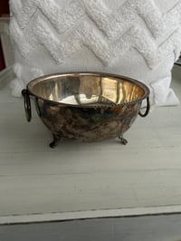 Image 6 of Vintage Silver Plate bowl with feet