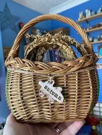 Image 1 of Autumn text leaf and a leaf. Set of 2.