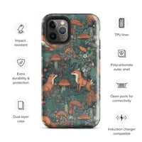 Image 4 of Boho Nature Cottagecore Inspired Fox Among Mushrooms Tough Case for iPhone®