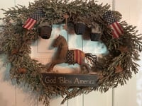 Image 2 of #1... God Bless America ~ 24 in Wreath ~