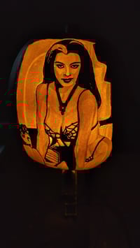 Image 5 of Lily Munster black foam pumpkin 