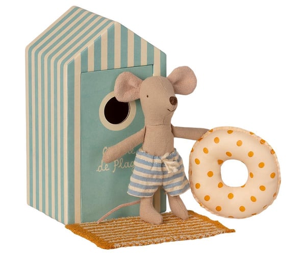 Image of Maileg - Beach Mouse Little Brother in Cabin