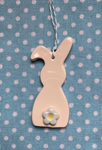 Image 7 of Ceramic Floppy Ear Flower Bottom Bunny decoration